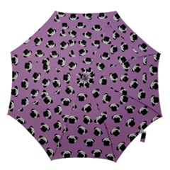 Pug Dog Pattern Hook Handle Umbrellas (large) by Valentinaart