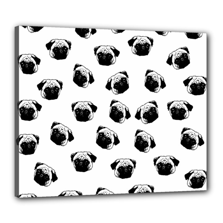 Pug dog pattern Canvas 24  x 20 