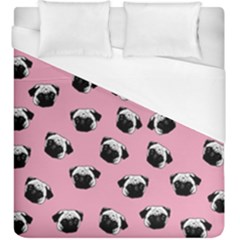 Pug Dog Pattern Duvet Cover (king Size) by Valentinaart