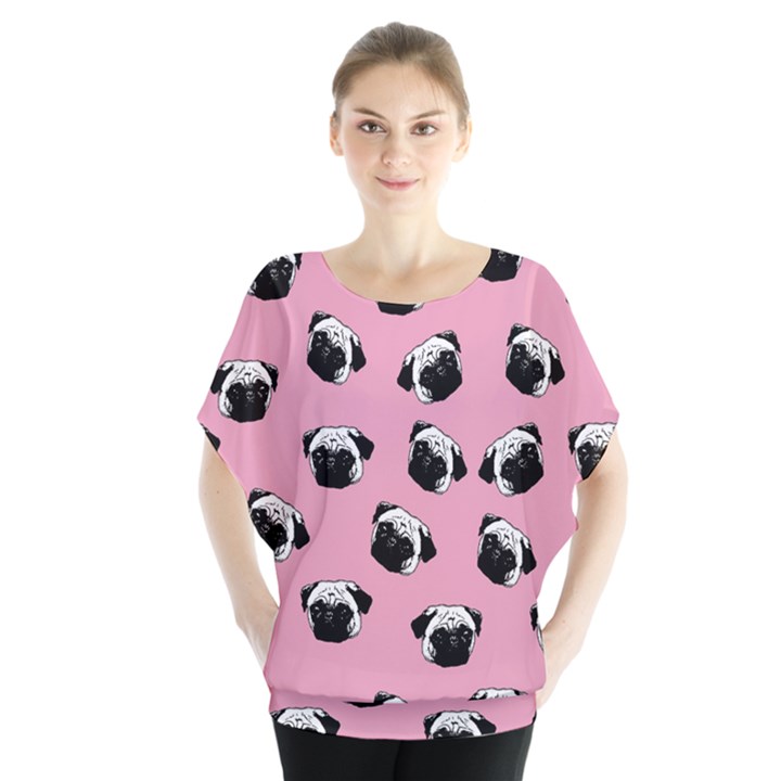 Pug dog pattern Blouse