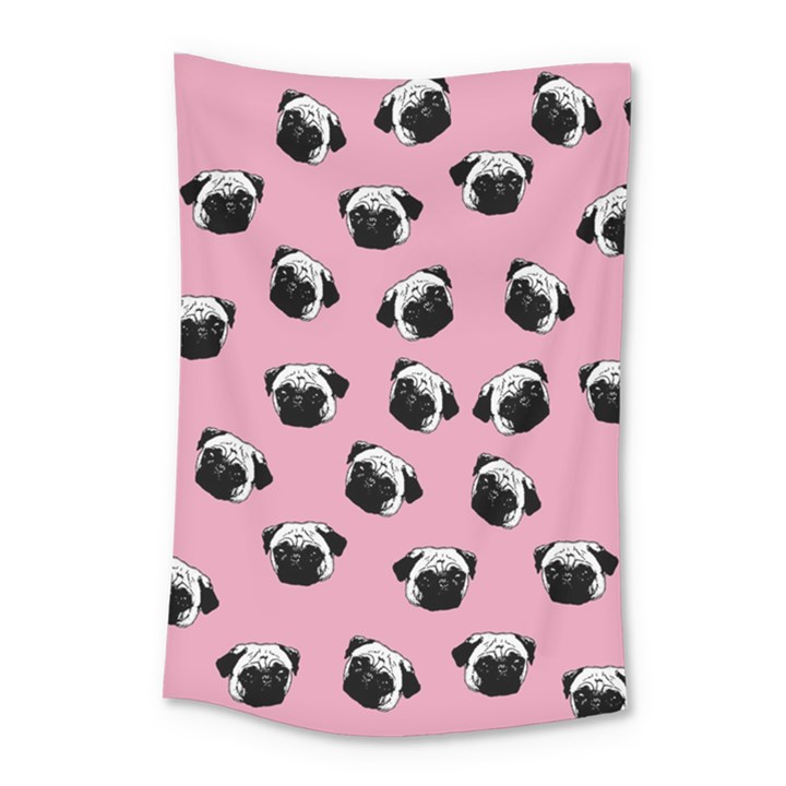 Pug dog pattern Small Tapestry