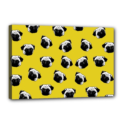 Pug dog pattern Canvas 18  x 12 