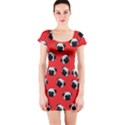 Pug dog pattern Short Sleeve Bodycon Dress View1