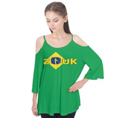 brazil colors ZOUK -  Flutter Sleeve Tee 