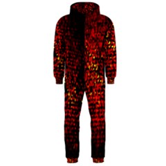 Red Particles Background Hooded Jumpsuit (men) 
