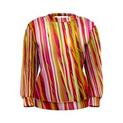 Color Ribbons Background Wallpaper Women s Sweatshirt by Nexatart