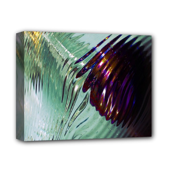 Out Of Time Glass Pearl Flowag Deluxe Canvas 14  x 11 