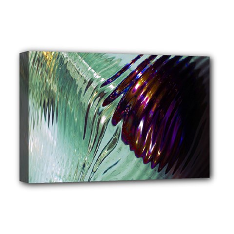 Out Of Time Glass Pearl Flowag Deluxe Canvas 18  X 12   by Nexatart