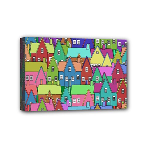 Neighborhood In Color Mini Canvas 6  X 4  by Nexatart