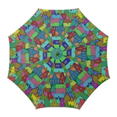 Neighborhood In Color Golf Umbrellas