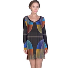 Black Cross With Color Map Fractal Image Of Black Cross With Color Map Long Sleeve Nightdress by Nexatart