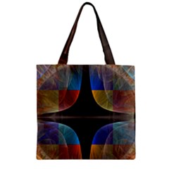 Black Cross With Color Map Fractal Image Of Black Cross With Color Map Zipper Grocery Tote Bag by Nexatart