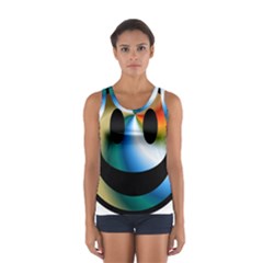Simple Smiley In Color Women s Sport Tank Top  by Nexatart