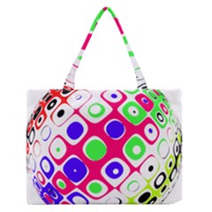 Color Ball Sphere With Color Dots Medium Zipper Tote Bag by Nexatart