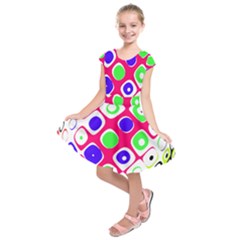 Color Ball Sphere With Color Dots Kids  Short Sleeve Dress by Nexatart