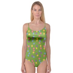 Balloon Grass Party Green Purple Camisole Leotard  by Nexatart