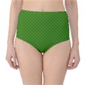 Paper Pattern Green Scrapbooking High-Waist Bikini Bottoms View1