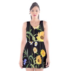 Flowers Of The Field Scoop Neck Skater Dress by Nexatart