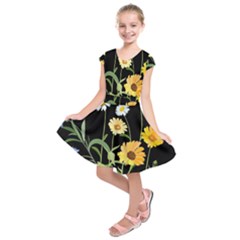 Flowers Of The Field Kids  Short Sleeve Dress by Nexatart