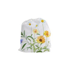 Flowers Flower Of The Field Drawstring Pouches (small)  by Nexatart