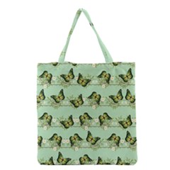 Green Butterflies Grocery Tote Bag by linceazul