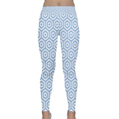 Light Blue Hex Classic Yoga Leggings by justbeeinspired2