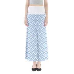 Light Blue Hexagon Maxi Skirts by justbeeinspired2