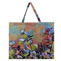 Spring Flowers Magic Cube Zipper Large Tote Bag by DeneWestUK