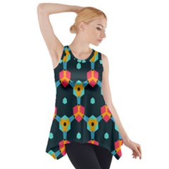 Connected Shapes Pattern          Side Drop Tank Tunic by LalyLauraFLM