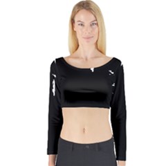 Abstraction Long Sleeve Crop Top