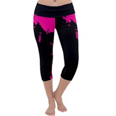 Abstraction Capri Yoga Leggings by Valentinaart