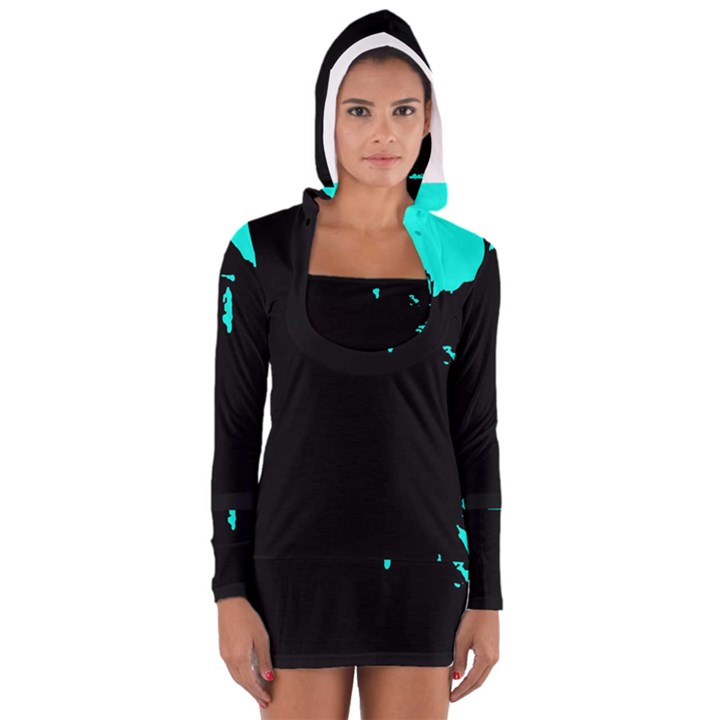 Abstraction Women s Long Sleeve Hooded T-shirt