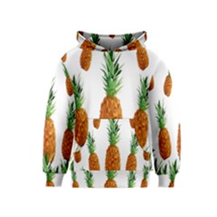 Pineapple Print Polygonal Pattern Kids  Pullover Hoodie by Nexatart