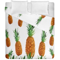 Pineapple Print Polygonal Pattern Duvet Cover Double Side (california King Size) by Nexatart