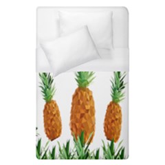 Pineapple Print Polygonal Pattern Duvet Cover (single Size) by Nexatart