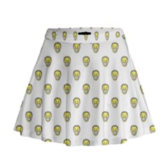 Angry Emoji Graphic Pattern Mini Flare Skirt by dflcprintsclothing