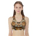 Lady Panda Goes Into The Starry Gothic Night Sports Bra with Border View1