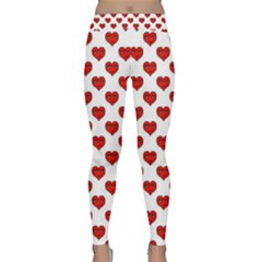 Emoji Heart Shape Drawing Pattern Classic Yoga Leggings by dflcprintsclothing