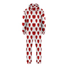 Emoji Heart Shape Drawing Pattern Hooded Jumpsuit (kids) by dflcprintsclothing