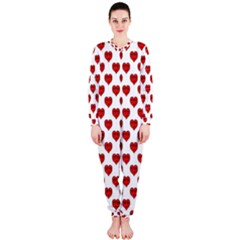 Emoji Heart Shape Drawing Pattern Onepiece Jumpsuit (ladies)  by dflcprintsclothing