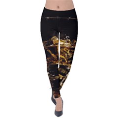 Drink Good Whiskey Velvet Leggings