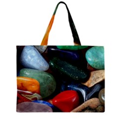 Stones Colors Pattern Pebbles Macro Rocks Zipper Mini Tote Bag