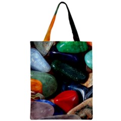 Stones Colors Pattern Pebbles Macro Rocks Zipper Classic Tote Bag