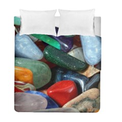 Stones Colors Pattern Pebbles Macro Rocks Duvet Cover Double Side (Full/ Double Size)