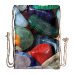 Stones Colors Pattern Pebbles Macro Rocks Drawstring Bag (Large)