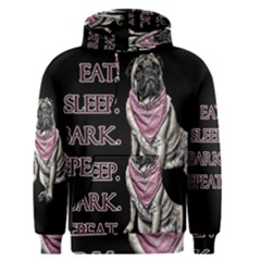 Eat, Sleep, Bark, Repeat Pug Men s Pullover Hoodie by Valentinaart