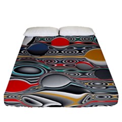 Changing Forms Abstract Fitted Sheet (queen Size) by digitaldivadesigns