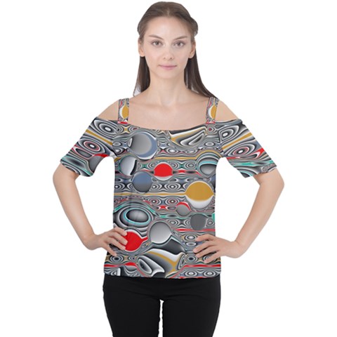 Changing Forms Abstract Women s Cutout Shoulder Tee by digitaldivadesigns