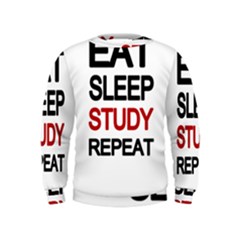 Eat Sleep Study Repeat Kids  Sweatshirt by Valentinaart