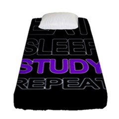 Eat Sleep Study Repeat Fitted Sheet (single Size)